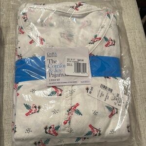 Croft & Barrow Pajama Set White with Red birds